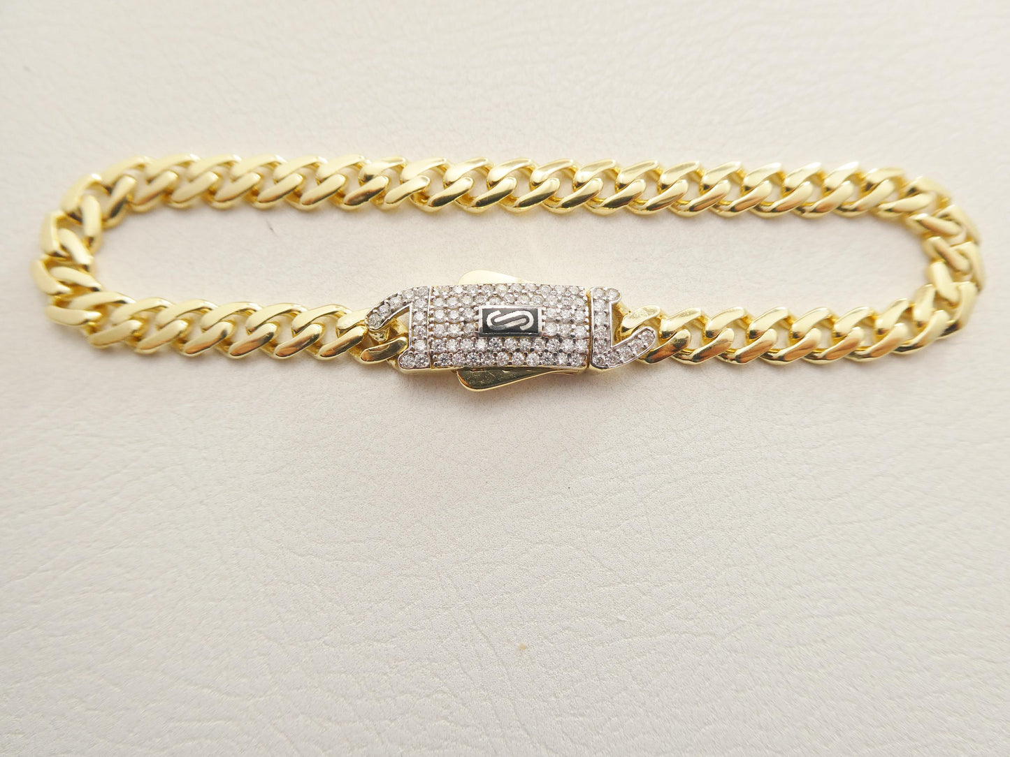 5mm Monaco Link Chain Necklace Bracelet Moissanite Real 925 Sterling Silver