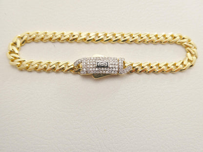5mm Monaco Link Chain Necklace Bracelet Moissanite Real 925 Sterling Silver