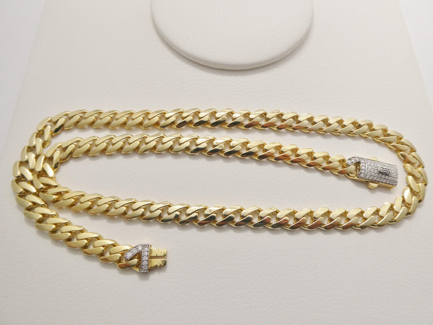 7 mm Monaco Link Chain Necklace Bracelet Moissanite Real 925 Sterling Silver