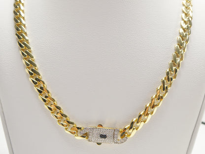 7 mm Monaco Link Chain Necklace Bracelet Moissanite Real 925 Sterling Silver