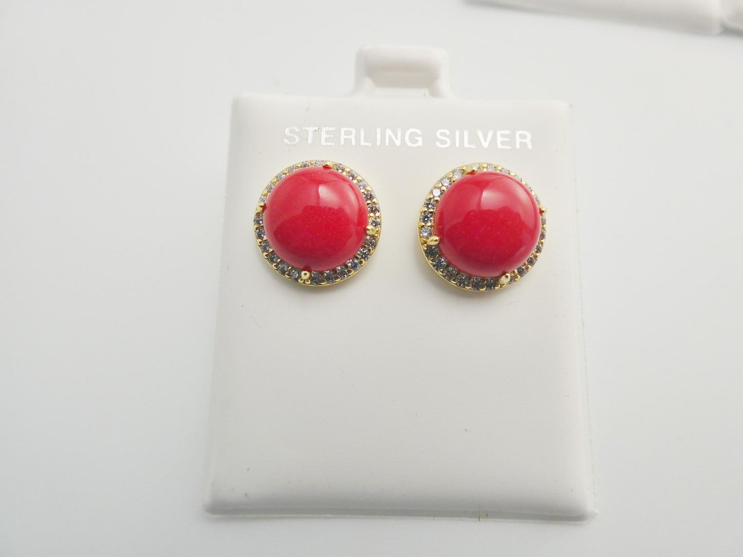 925 Sterling Silver Gemstones Stud Earrings