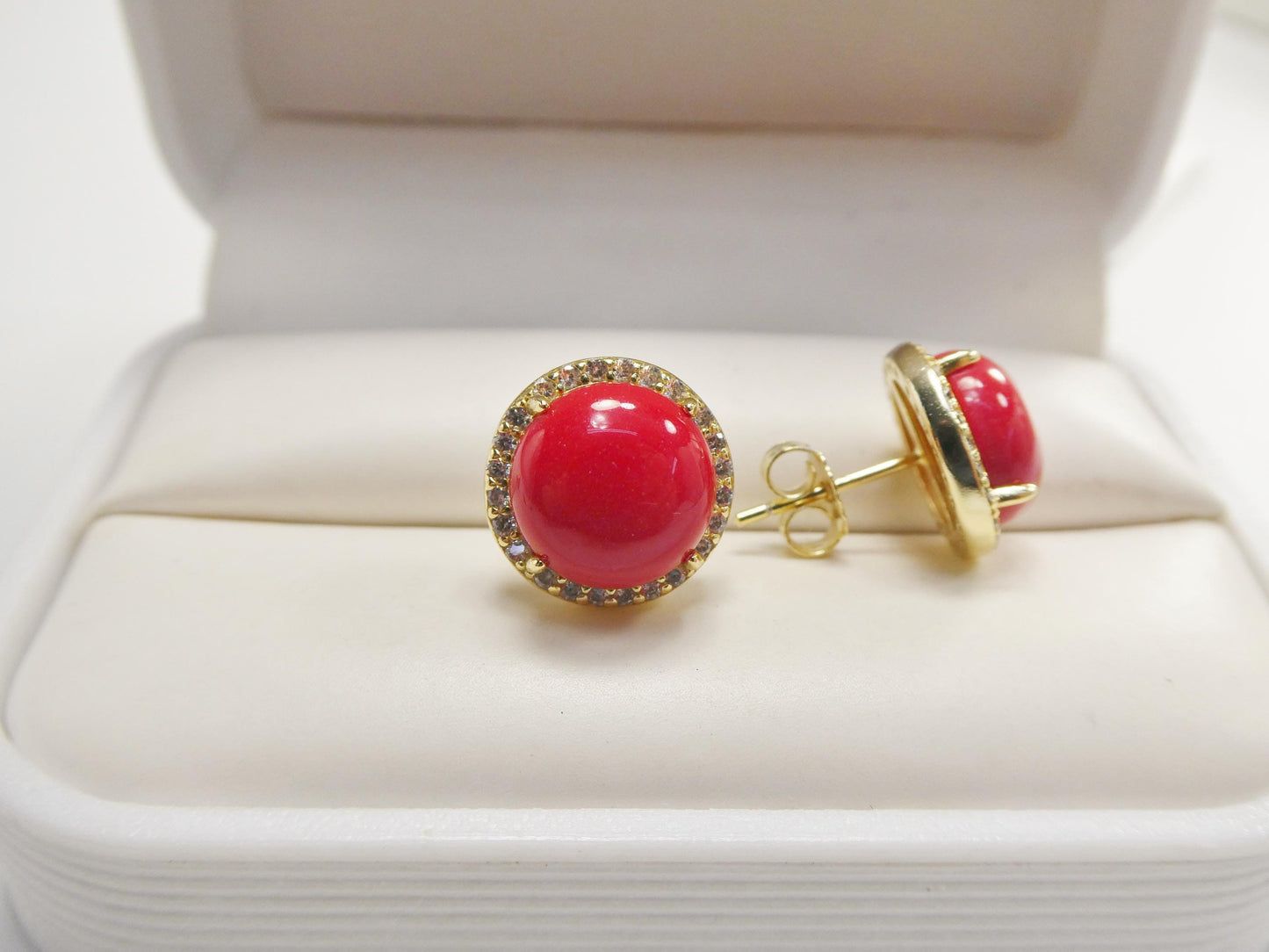 925 Sterling Silver Gemstones Stud Earrings