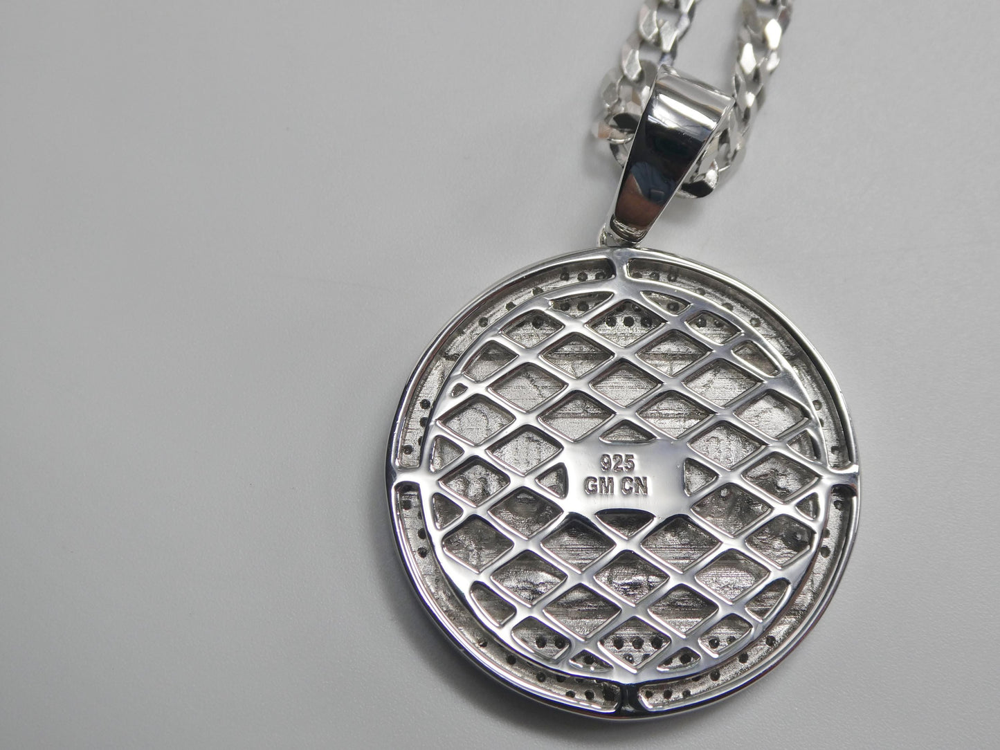 Real 925 Sterling Silver 22 Inch Flat Chain and Large Last Supper Pendent Charm