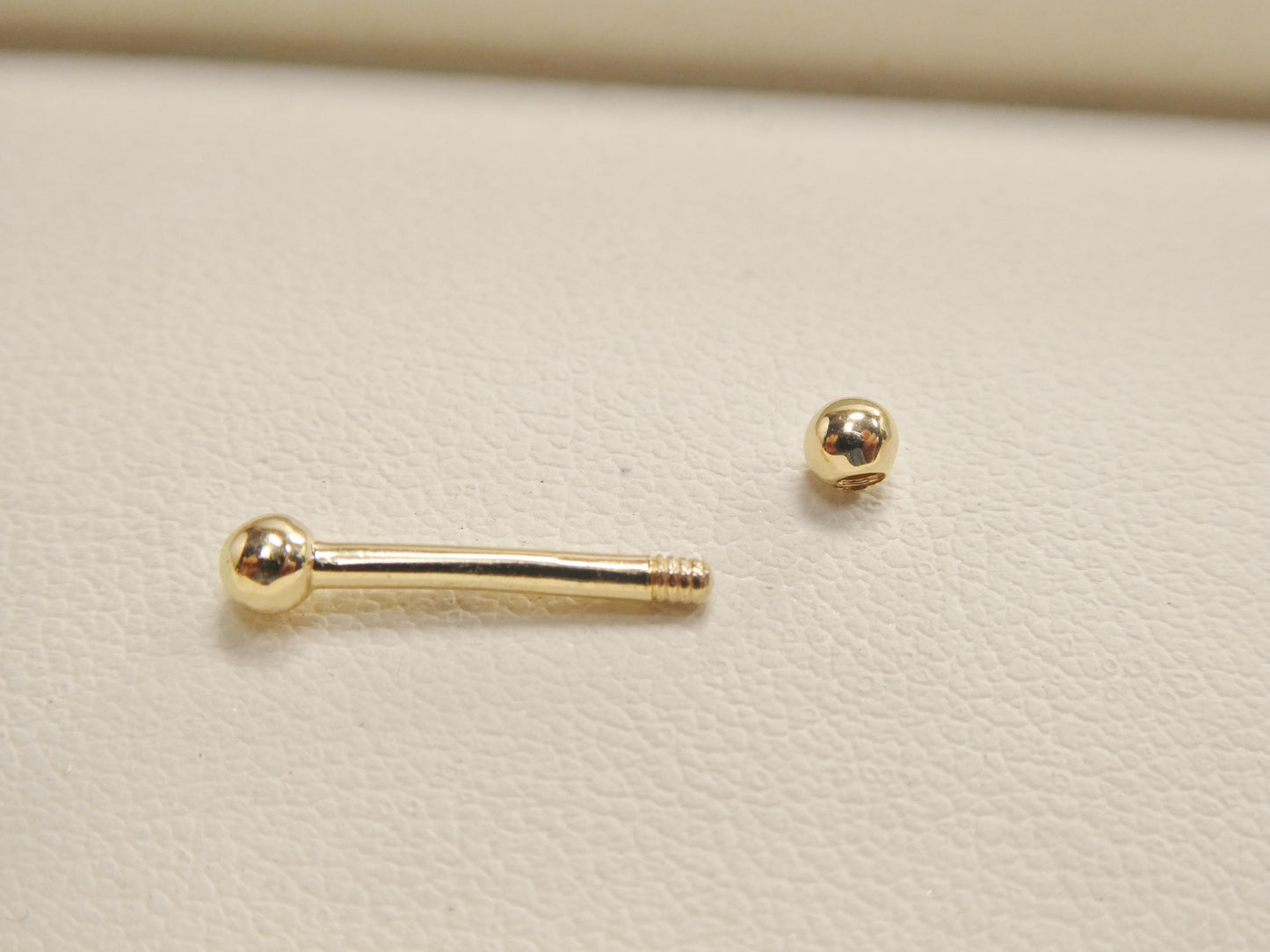14K Real Solid Yellow Gold Straight Barbell Eyebrow Piercing