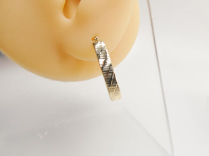 14k Real Solid Yellow Gold Classic U-shape Earrings