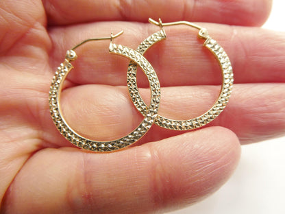 10k Real Solid Yellow Gold Classic Earrings