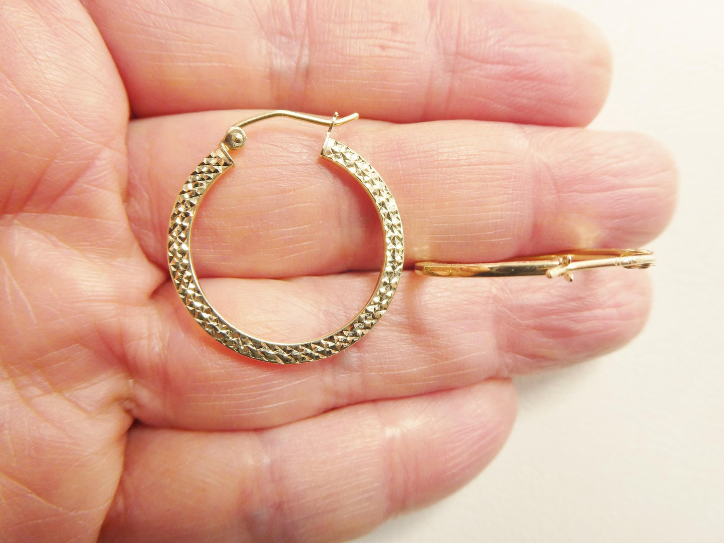10k Real Solid Yellow Gold Classic Earrings
