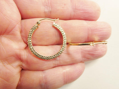 10k Real Solid Yellow Gold Classic Earrings