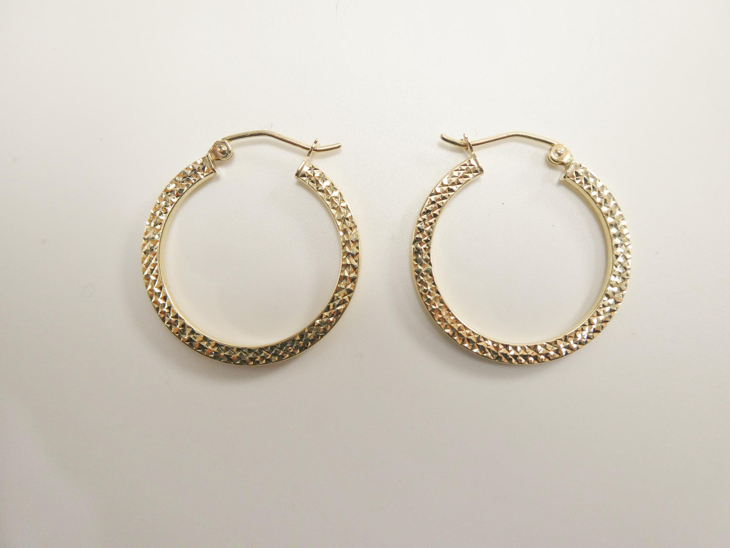 10k Real Solid Yellow Gold Classic Earrings