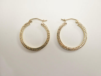 10k Real Solid Yellow Gold Classic Earrings
