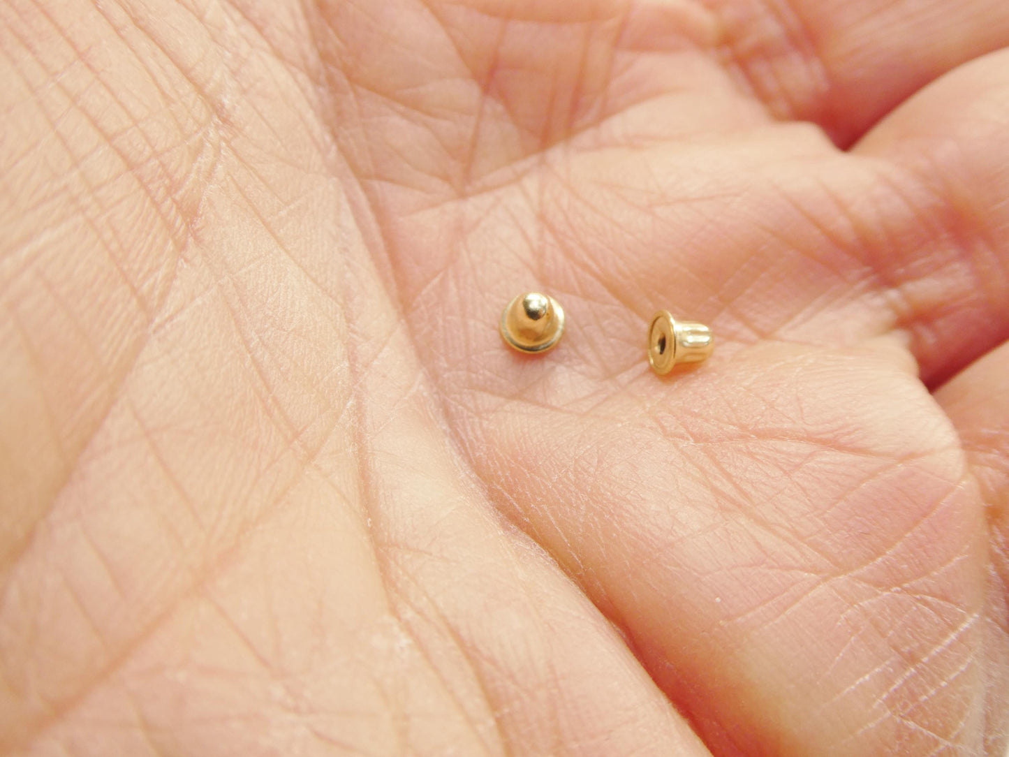 10k Yellow Gold Solid Gold Screw Backings