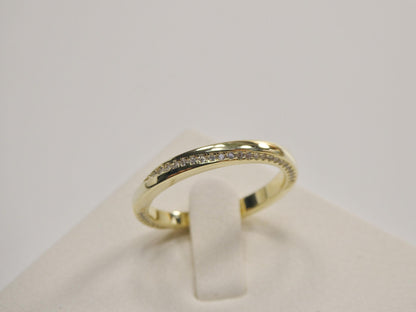Real 925 Sterling Silver Over 14 Yellow Gold Band