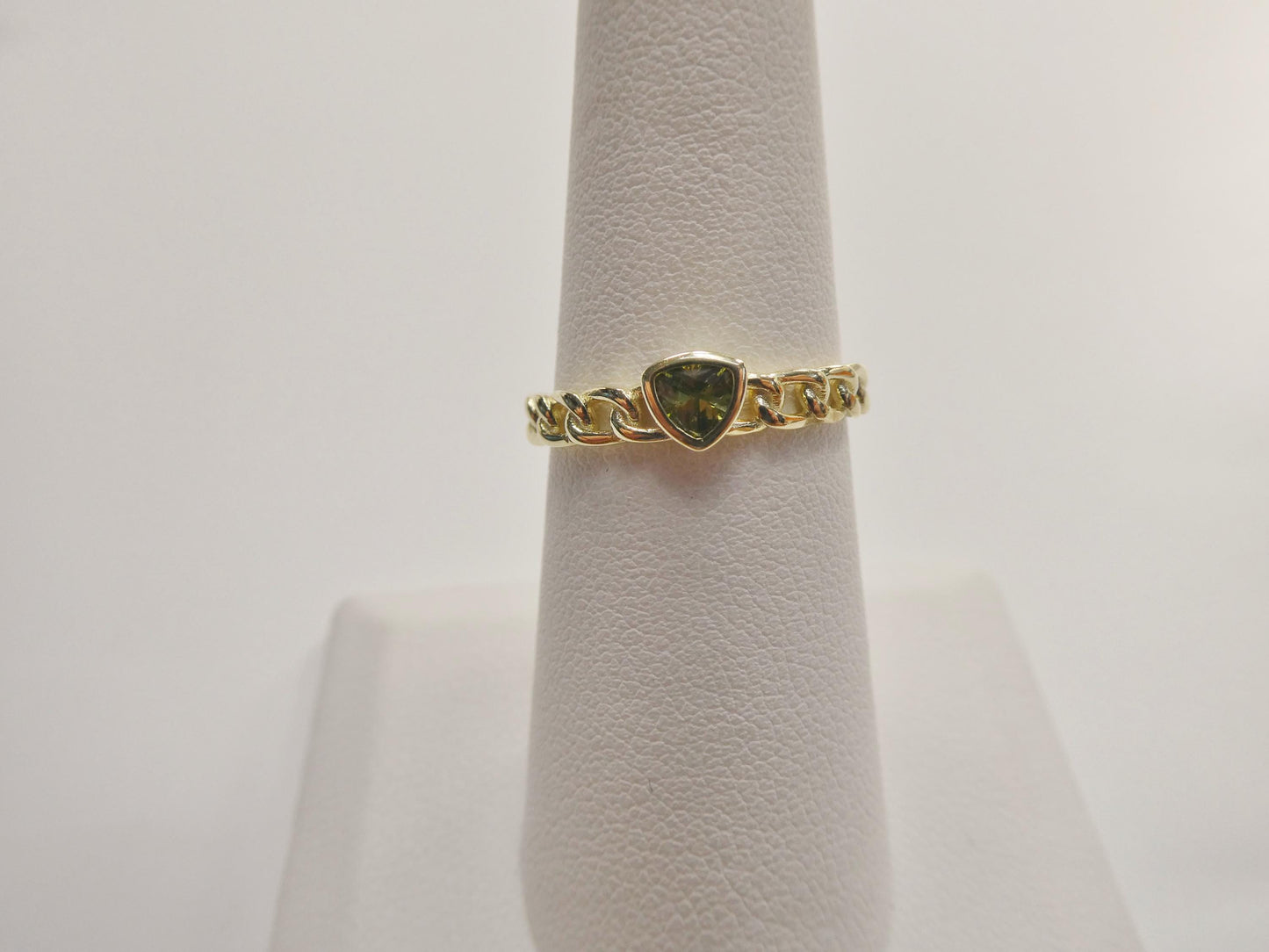 Real 925 Sterling Silver Over 14 Yellow Gold Ring