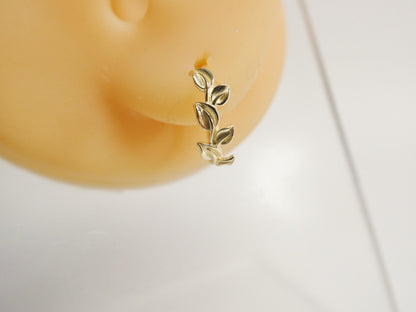 Real 10k Solid Yellow Gold Designer Olive Leaf Earrings