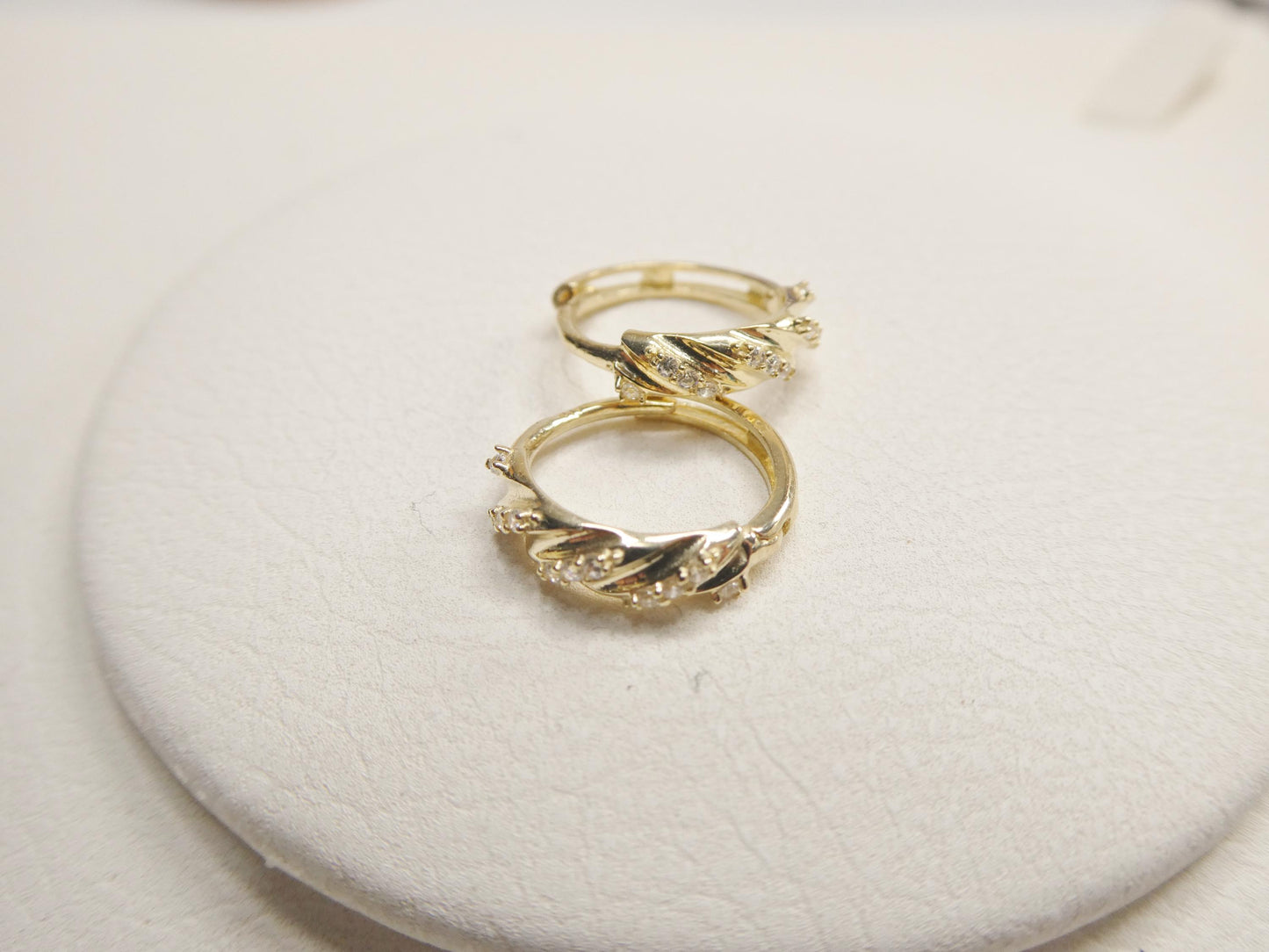 Real 10k Solid Yellow Gold Designer Earrings