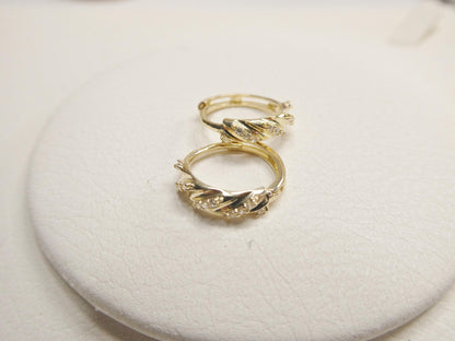 Real 10k Solid Yellow Gold Designer Earrings