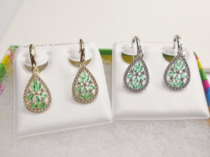 Real 10k Solid Yellow Gold Designer Drop Earrings