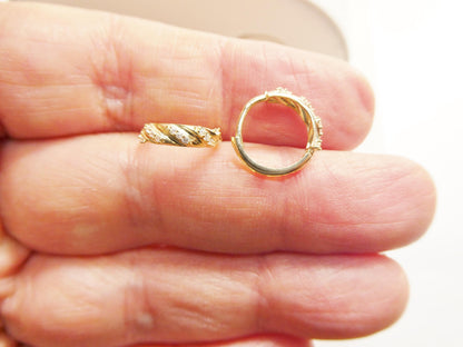 Real 10k Solid Yellow Gold Designer Earrings