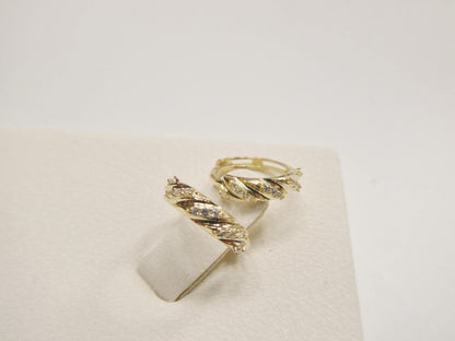 Real 10k Solid Yellow Gold Designer Earrings