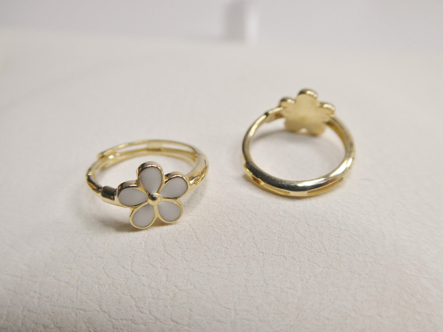 Real 10k Solid Yellow Gold Enamel Designer Earrings