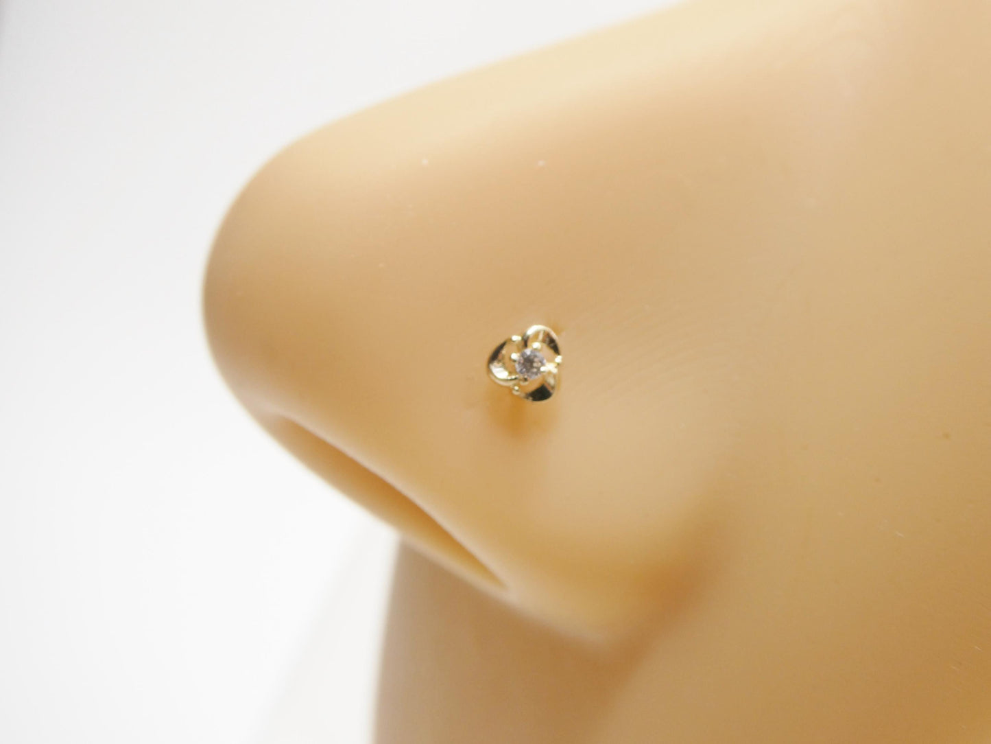 14k Real Solid Yellow Gold Small Nose Rings