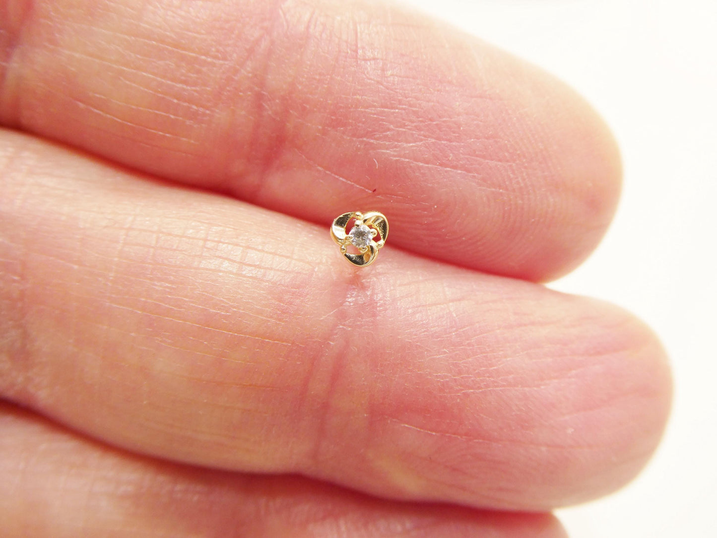 14k Real Solid Yellow Gold Small Nose Rings