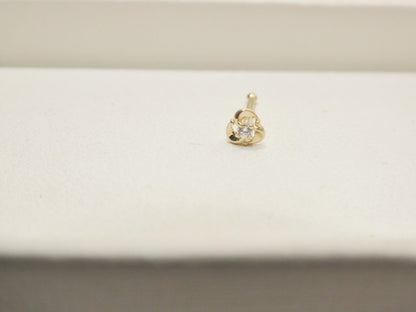 14k Real Solid Yellow Gold Small Nose Rings
