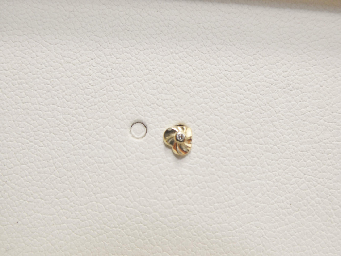 14k Real Solid Yellow Gold Small Heart Nose Rings