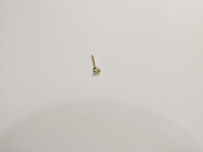 14k Real Solid Yellow Gold Small Tiny Nose Rings