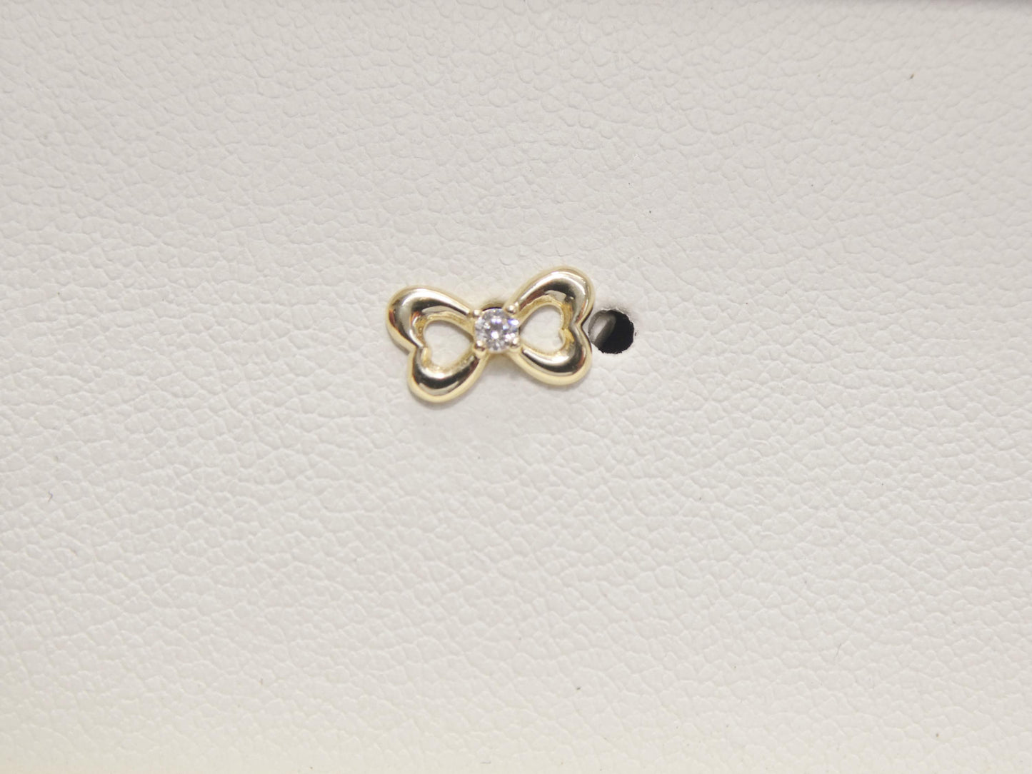 14k Real Solid Yellow Gold Cartilage Bow Body Ring Piercing