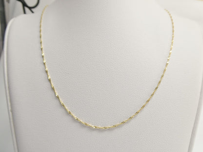 10k Real Solid Yellow Gold 16 Inch Singapore Chain