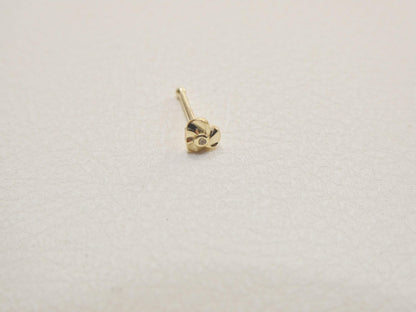 14k Real Solid Yellow Gold Small Heart Nose Rings