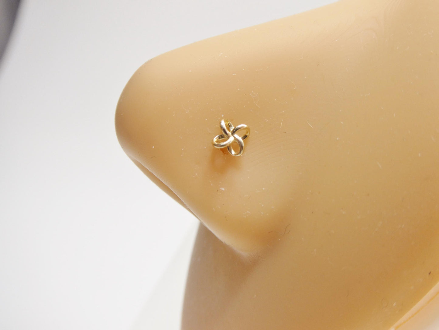 14k Real Solid Yellow Gold Flower Nose Rings