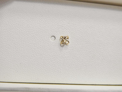 14k Real Solid Yellow Gold Flower Nose Rings