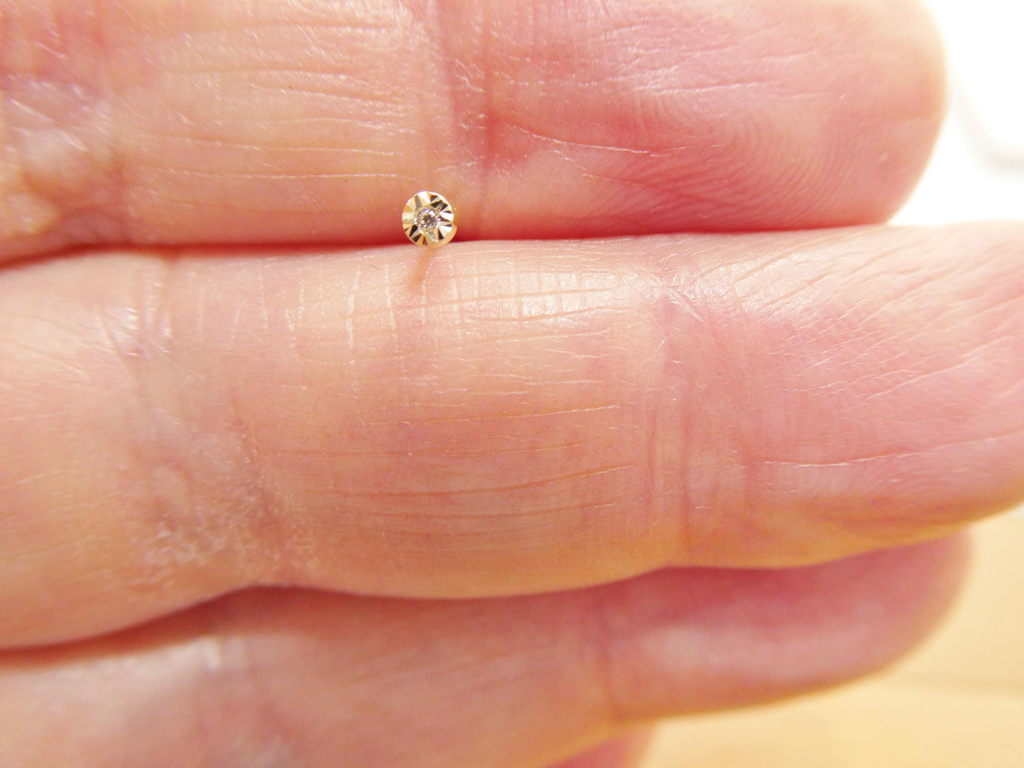 14k Real Solid Yellow Gold Small Tiny Nose Rings