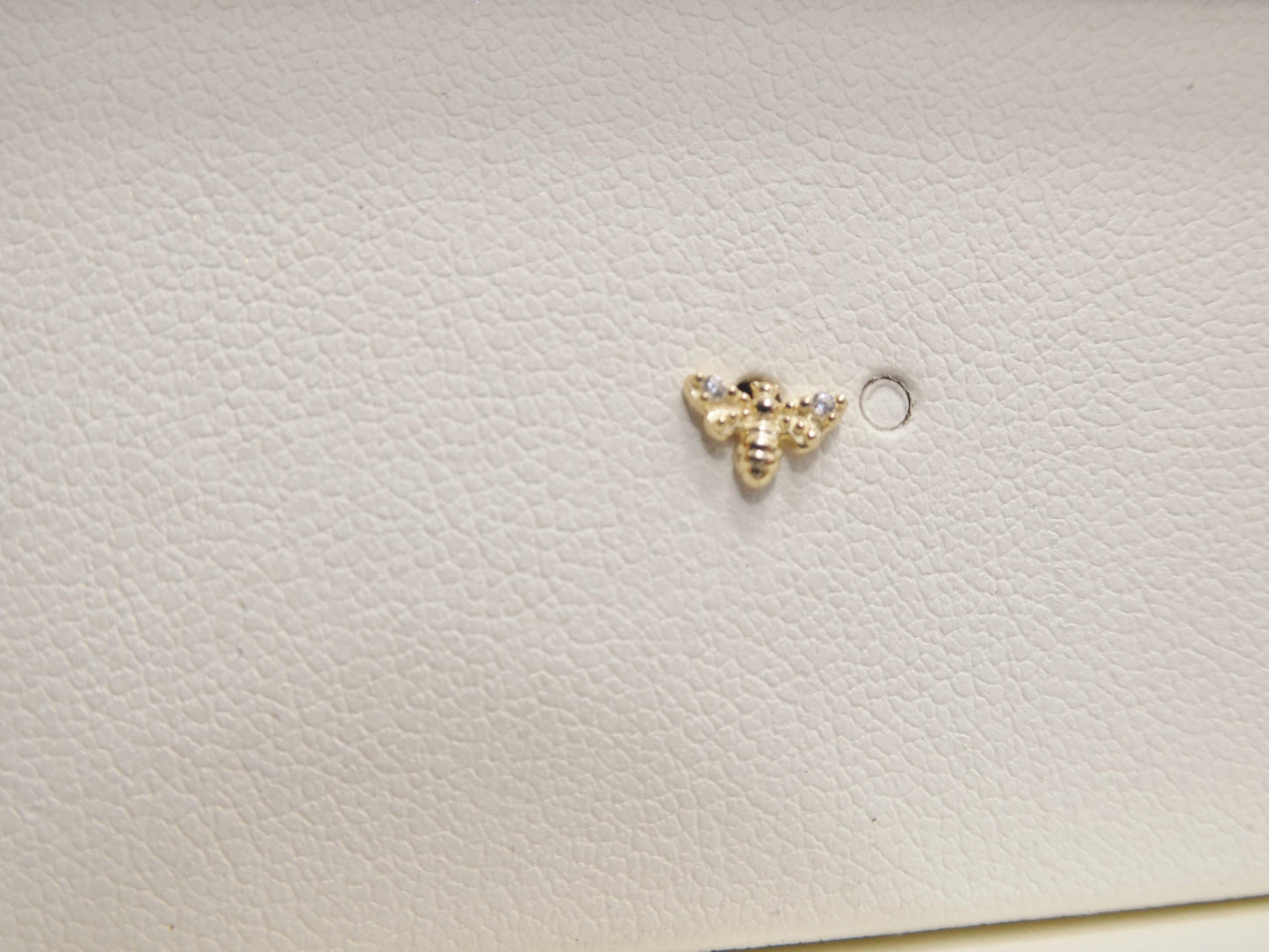 14k Real Solid Yellow Gold Honeybee Nose Rings