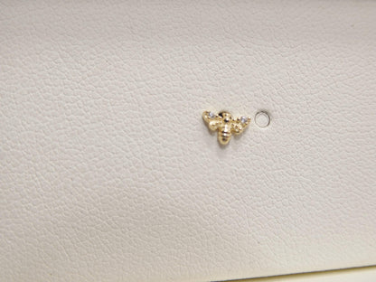14k Real Solid Yellow Gold Honeybee Nose Rings