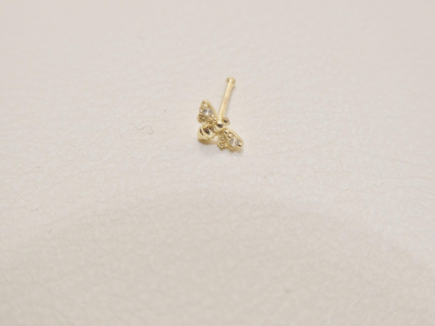 14k Real Solid Yellow Gold Honeybee Nose Rings