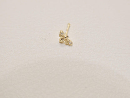 14k Real Solid Yellow Gold Honeybee Nose Rings