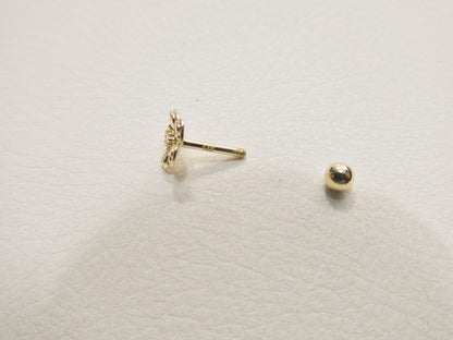 14k Real Solid Yellow Gold Cartilage Flower Body Ring Piercing
