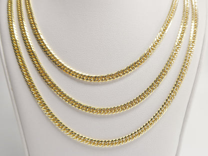 Real 925 Sterling Silver 4mm Double Link Diamond Cut Chain Necklace