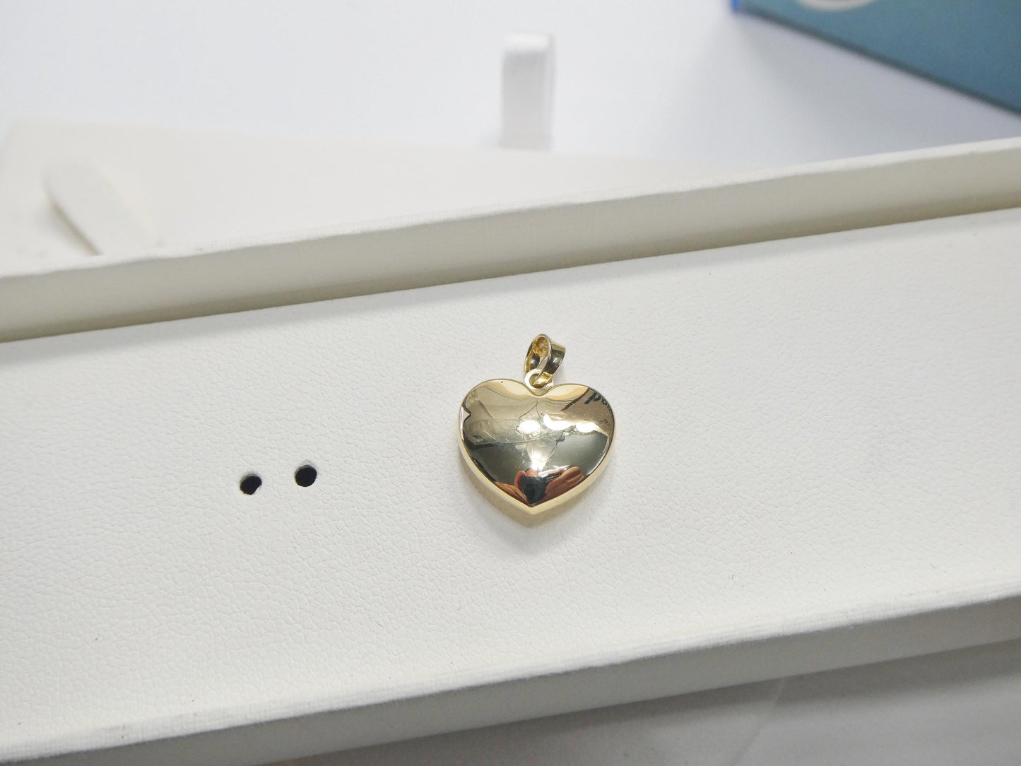 14k Real Solid Yellow Gold Polish Heart Charm Pendent