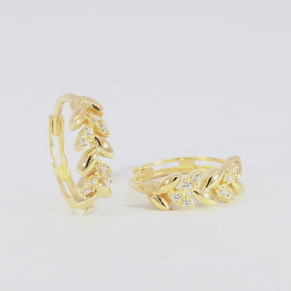 Real 10k Solid Yellow Gold Fancy Hoop Huggies Earrings
